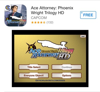reducedfat:  if you own an ipad or other mobile apple device, capcom is currently offering some pheonix wright games for free! Just thought you’d like to know~   HEYYYYYOOOO