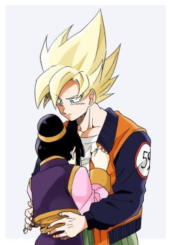 urbanowa:  Goku and Chichi …. 7 years   【悟チチ】７年  Fan art by [  えだまめ rarecheese6262] [Please do not remove source] 