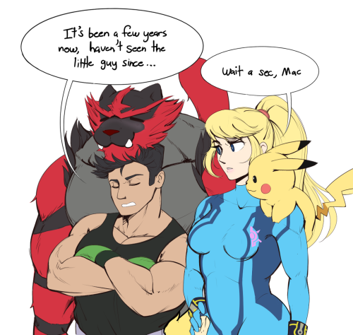 daily-incineroar: little mac finds his lost cat (based off this idea) 