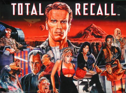 theactioneer:Total Recall pinball backglass (Data East, 1990)