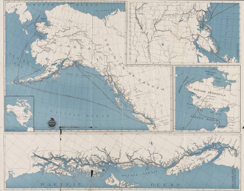 Black Ball Line Steamship Co. Map of Alaska (1909) [10403x8133]