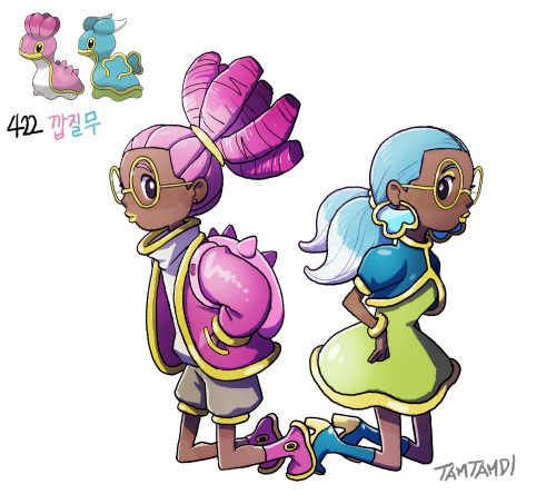 Pokemon Humanization422. Shellos 423. Gastrodon http://tamtamdi.com