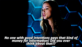 daisygifs:daisy johnson in every episode ✰ 1x05 - girl in the flower dress‘There’s nothing. No recor