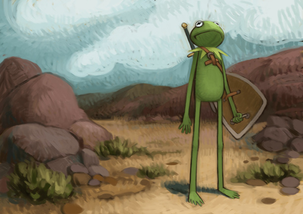 geek-art:  Geek-Art.net Beautiful art by Chris Johnston Kermit Quest #geekart 
