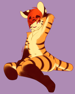 jarvofbutts: Did a proper render of my tiger.