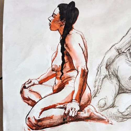 Come draw Sherry with us tomorrow night!#lifedrawingsession #lifedrawing #figurativeart #figuredra