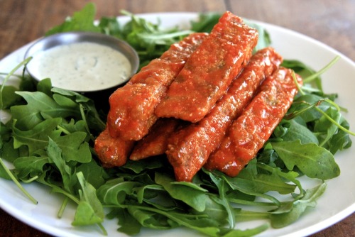 veganfoodblog:  Buffalo Tempeh
