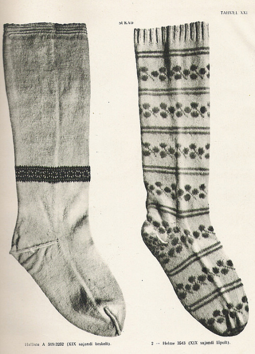 petitepointplace: Estonian sock patterns. Lot’s more here. 