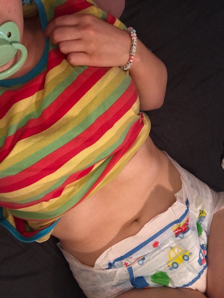 pretty-littl3-babydoll:Fav combination at the moment is preschool diapers from abu