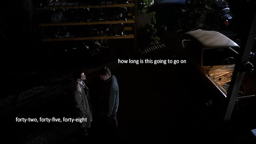 mishasminions:  REMEMBER THAT ONE TIME WHERE DEAN AND CAS STARED AT EACH OTHER FOR