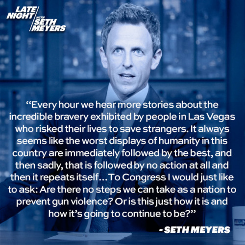 Seth offers his thoughts about the tragedy in Las Vegas.