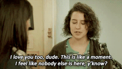 maximoffvvanda:  Ilana + adoring Abbi   What show is this?