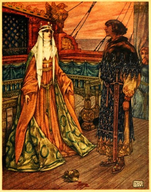 From The Romance of Tristram and Iseult - Artwork by Maurice Lalau