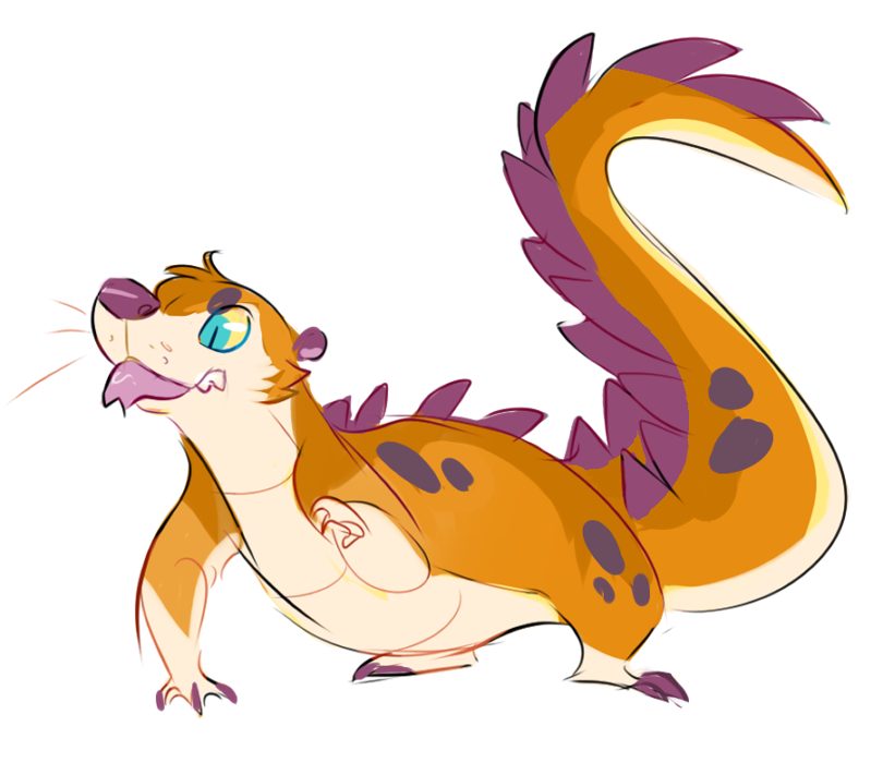 hootadoodle:  i was bored one day and doodled a fun little hybrid species for fun,