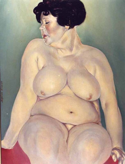 theartofobesity:Russian Nude by Georgy Kikin (1939-2011)