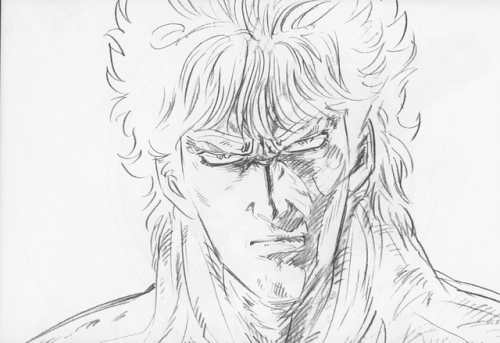 Fist of the North Star sketches by Junichi Hayama, from the 1988 animator doujinshi Land Master II.