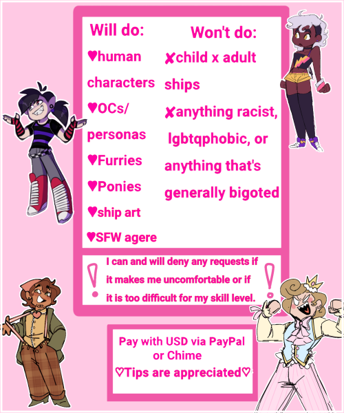 UPDATED MY COMMISSION SHEET
