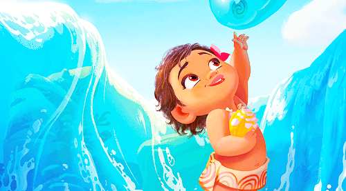 mickeyandcompany:Illustrations from the Moana storybook.