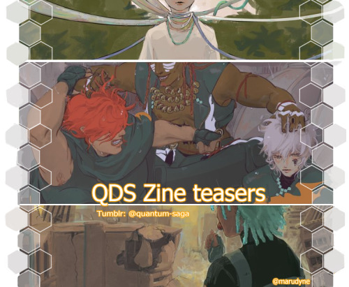Teasers for 3 of my 5 entries in the QDS zine, @quantum-saga !You can visit the tumblr for more prev