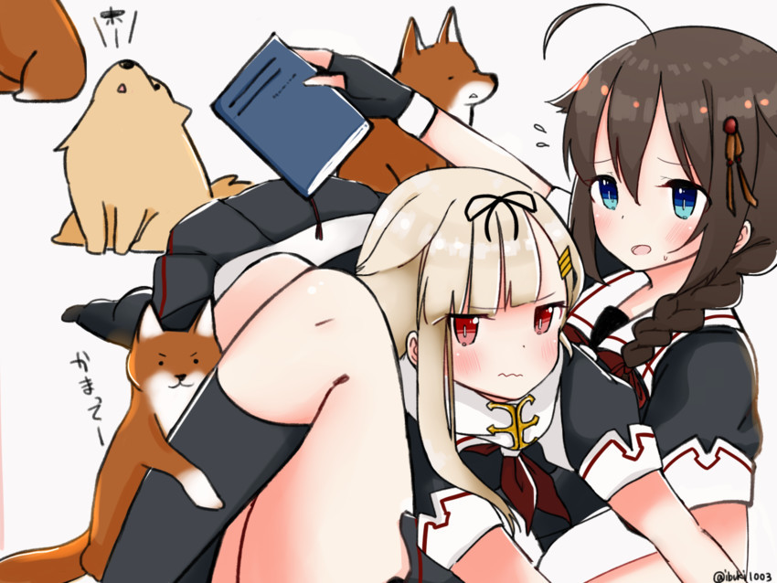 shigure and yuudachi (kantai collection) drawn by ibuki (ibukiro1003) - Danbooru