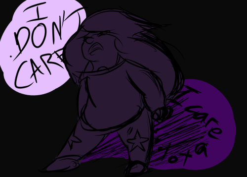 woops i was sad and then drew an amethyst(as a lady with borderline issues i see a lot of myself in 