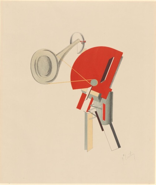 El Lissitzky, Portfolio Figurinen, 1923. Color lithograph. Kunstmuseum Moritzburg. Source