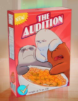 wedrawbears:  Ready to see the bears try and out bear each other?! What does that even mean!? Find out on TONIGHTS episode “THE AUDITION”, storyboarded by Kyler Spears and Bert Youn,   at 5PM on CARTOON NETWORK!  (promo by Louie and Lauren…