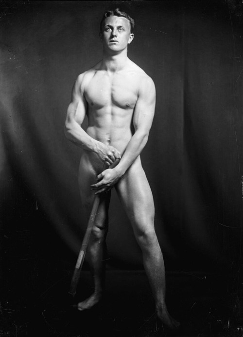 Standing Nude Portraits Of Mr. E. H. Garland, Photographed By S P Andrew Ltd Of Wellington In 1916.Edgar
