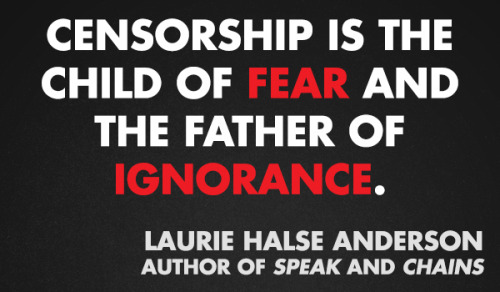 rifflescifi:  “11 Quotes From Authors On Censorship & Banned Books“ (via Buzzfeed) What’s your opinion? Maybe these dangerous books will inspire you… 