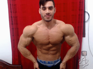22y old and lots and lots of muscles! Adam doesn’t know the limits to grow his muscles more an