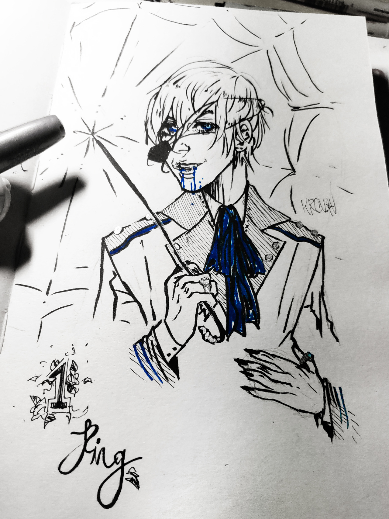 Inktober Day 1: Ring「Ciel Phantomhive」  —— I’ve been rewatching Kuroshitsuji