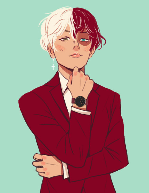 [insert joke about todoroki ICING out his wrist] todoroki x Daniel Wellington, in the Classic Rosely