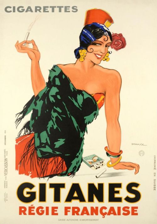 serafino-finasero: Gitanes | Décembre 1931 | Dessin de Dransy, pseudonyme de Jules Isnard (Su