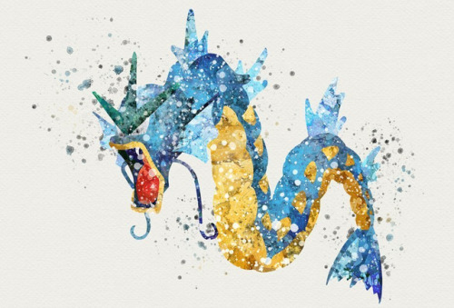 retrogamingblog: Pokemon Watercolor Paintings made by Dragon-fly