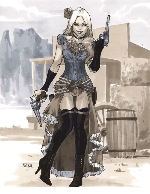 thebestthereiswaswillbe:  Mahmud Asrar showcasing his talent with this collection of steampunk ladies of the MCU and DCU 