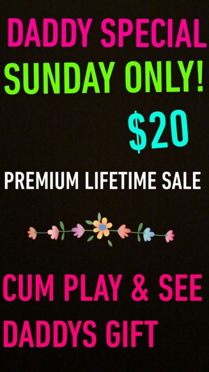 poofmyheartisshattered: Daddy sale for Father’s Day. Don’t miss out on this one time off