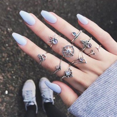 colorfultimetravelbeard: Bohemian Finger Rings Set 5PCS Moon Star Open Close Rings Fashion Jewelry f