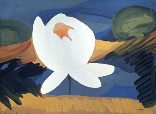 artist-sarian: Lotus, 1911, Martiros SarianMedium: cardboard,temperahttps://www.wikiart.org/en/marti