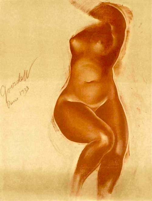 podsteklom: Female torso. 1933. Alexander Evgenievich Yakovlev (1887-1938)