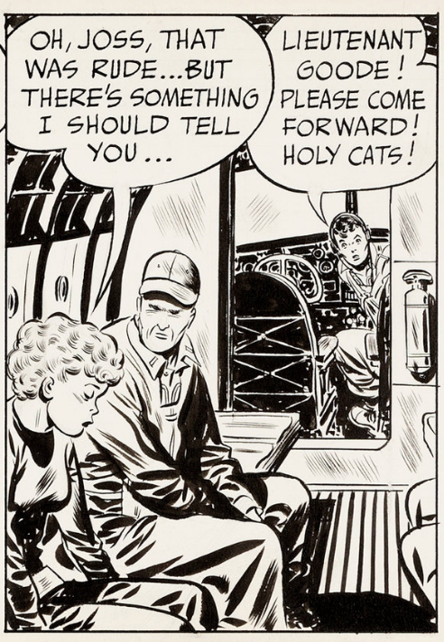 rocket-prose:A pair of original Milton Caniff Terry & the Pirates daily strips. These are from 7
