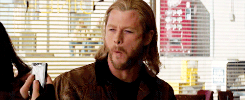 peterparkher:#when thor does the :D face #my heart does the !!!! thing