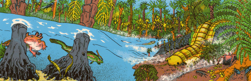 estrellavega:Finished the fourth book in my series of prehistoric books: The Carboniferous! Silkscre