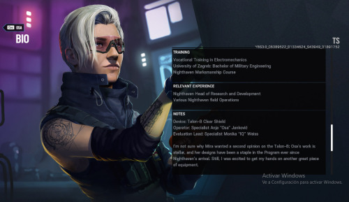 r6shippingdelivery: I haven’t seen anyone sharing this yet, so here you have Osa’s bio! 