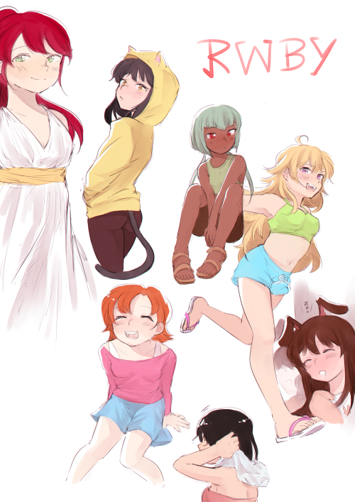 breakfastbooty:  Drew some of the RWBY girls porn pictures