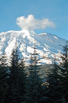 onarangel: A steaming Mount St Helens 50 miles NW of Vancouver, Washington