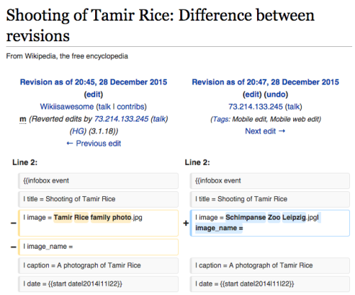 kiskidee:invisiblelad:micdotcom:Racist trolls deface Tamir Rice’s Wikipedia pageIt was bad when pros