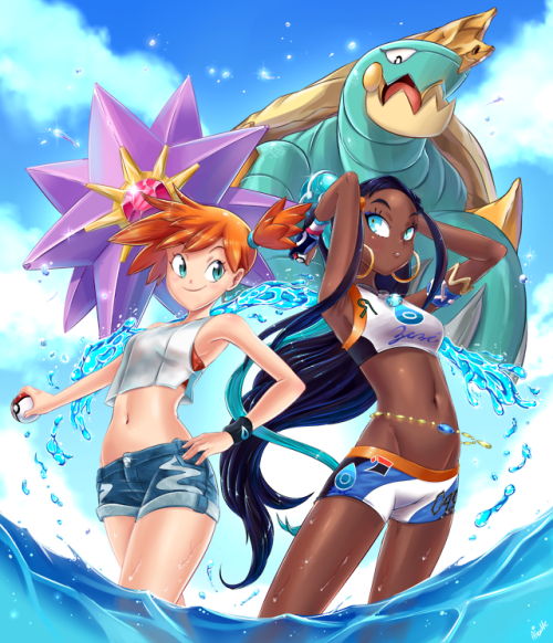 centaurengine: Just Add Water! The Tomboyish Mermaid and the Raging Wave! Kasumi and Rurina!Across t