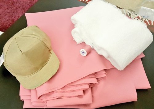 Putting together LLENN&rsquo;s distinct rabbit-eared hat from GGO!1) Base materials are 0.5 yards of