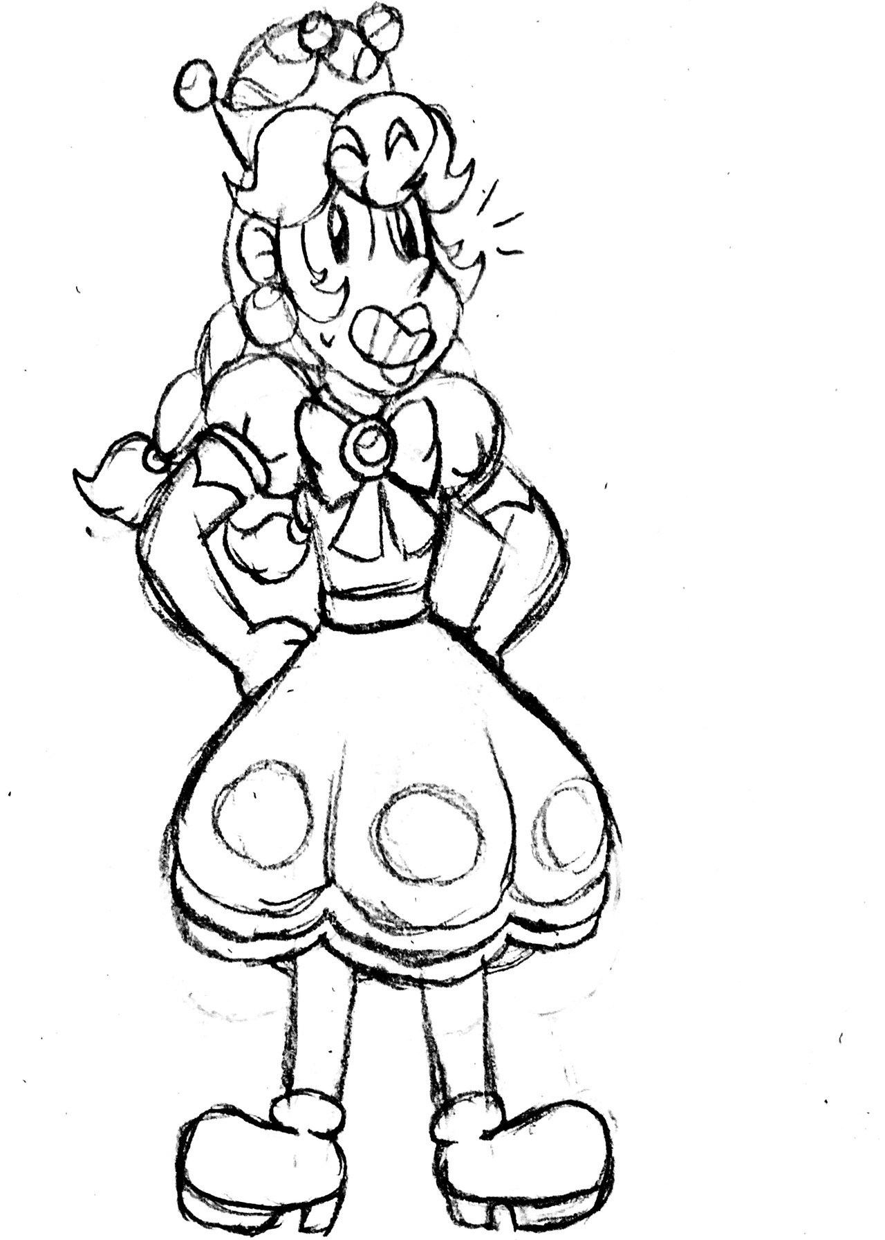 ripplestarfairy:  Peachette! a cute design, a really weird concept, and a lot of
