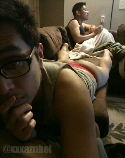 xxxaznboi:  Neflix and Chill   T was watching Family Guy while I was scrolling through Tumblr porn blogs, grinding and squeezing my ass because seeing sluts sucking and being fucked by big cocks was making my dick super hard.  I jacked off two times and